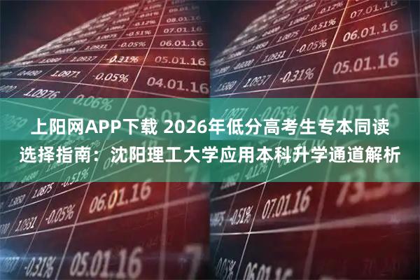 上阳网APP下载 2026年低分高考生专本同读选择指南：沈阳理工大学应用本科升学通道解析